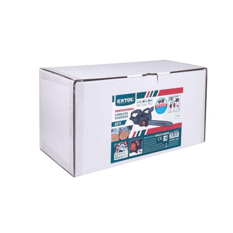EXTOL INDUSTRIAL PILA ŘETĚZOVÁ AKU 60V, 51CM, BRUSHLESS, BEZ BATERIE A NABÍJEČKY, 8795711 - AKU ŘETĚZOVÉ PILY - ZAHRADA