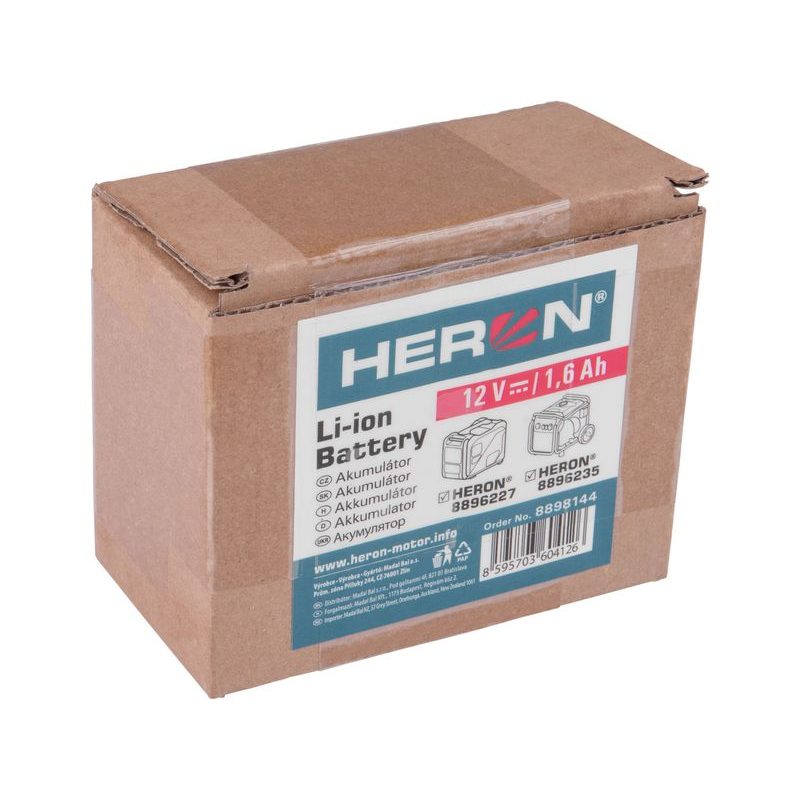 HERON AKUMULÁTOR PRO ELEKTRICKÝ START, LI-ION, 12V, 1,6AH, 8898144 - PŘÍSLUŠENSTVÍ PRO EXTOL - NÁHRADNÍ DÍLY