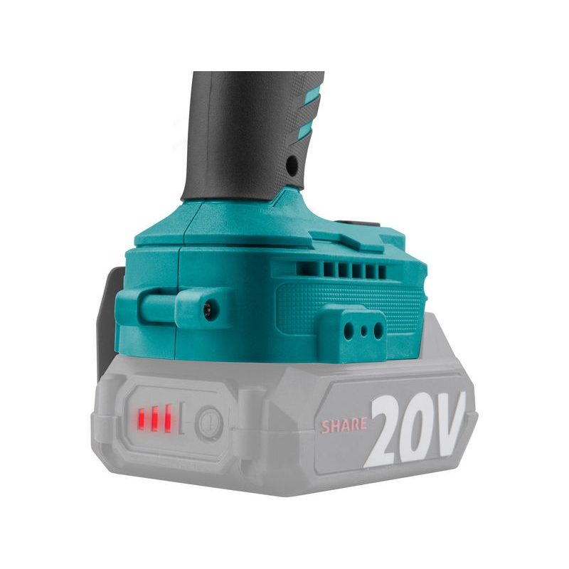 EXTOL INDUSTRIAL UTAHOVÁK RÁZOVÝ 1/2" AKU SHARE20V, 500NM, BRUSHLESS, BEZ BATERIE A NABÍJEČKY, 8791815 - UTAHOVÁK BEZ AKU 18V - AKU NÁŘADÍ