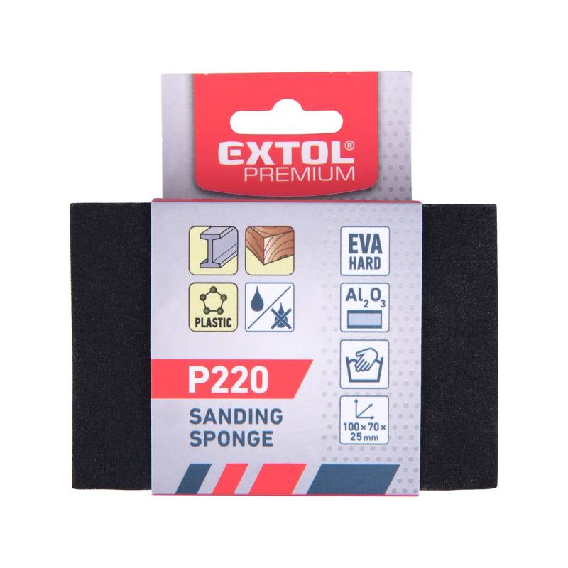 EXTOL PREMIUM BRUSNÁ HOUBA, 100X70X25MM, P220, ČTYŘSTRANNÁ, ABRAZIVO-KORUND, 8803668 - KARTÁČE, BRUSNÉ HOUBY - RUČNÍ NÁŘADÍ