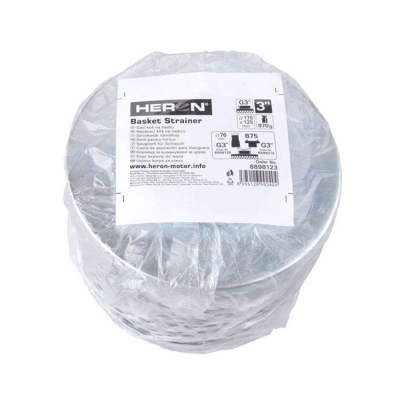 HERON-PRISLUSENSTVI KOŠ SACÍ, G 3", POZINKOVANÁ OCEL, 8898123 - PŘÍSLUŠENSTVÍ PRO EXTOL - NÁHRADNÍ DÍLY