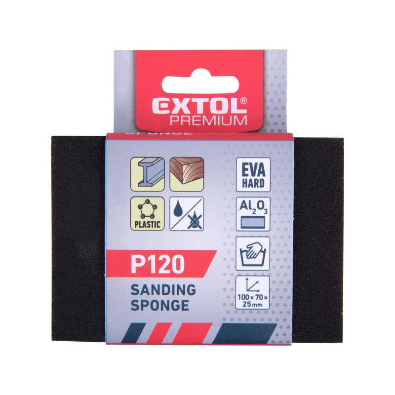 EXTOL PREMIUM BRUSNÁ HOUBA, 100X70X25MM, P120, ČTYŘSTRANNÁ, ABRAZIVO-KORUND, 8803665 - KARTÁČE, BRUSNÉ HOUBY - RUČNÍ NÁŘADÍ