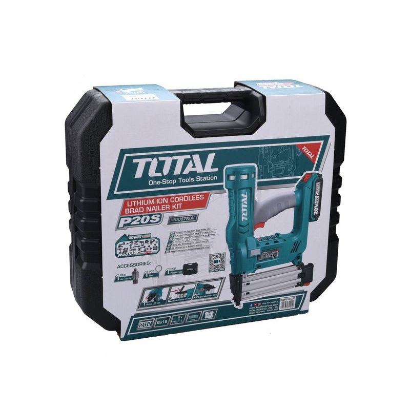 TOTAL HŘEBÍKOVAČKA AKU, 20V LI-ION, 2000MAH (2X), INDUSTRIAL, TCBNLI2001 - ZNAČKA TOTAL - ELEKTRICKÉ NÁŘADÍ