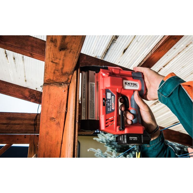 EXTOL PREMIUM PLFNL-725 HŘEBÍKOVAČKA/SPONKOVAČKA AKU SHARE20V, 20V LI-ION, BEZ BATERIE A NABÍJEČKY, 8891861 - AKU SPONKOVAČKY, HŘEBÍKOVAČKY - AKU NÁŘADÍ