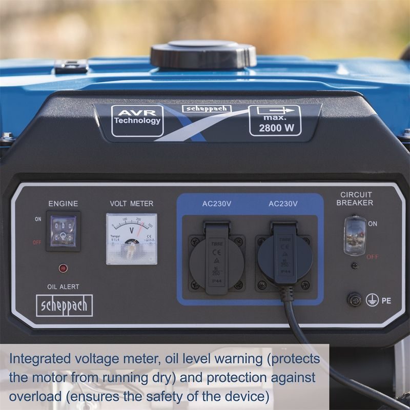 SCHEPPACH SG 3200X RÁMOVÁ ELEKTROCENTRÁLA 2800 W S REGULACÍ AVR - JEDNOFÁZOVÉ CENTRÁLY - ELEKTROCENTRÁLY