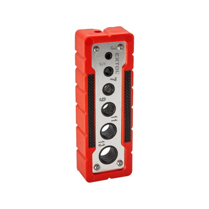 EXTOL PREMIUM VRTACÍ VODÍCÍ ŠABLONA, O 3-5-7-9-11-13MM, 8801921 - VRTÁKY, KORUNKY - PŘÍSLUŠENSTVÍ