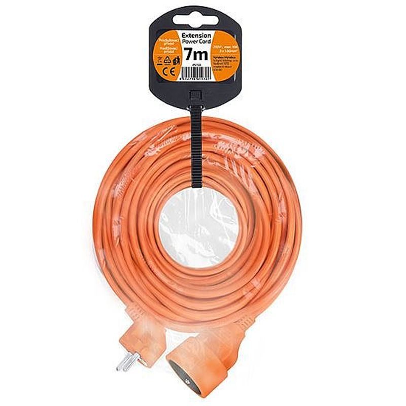 PRODLUŽOVACÍ PŘÍVOD 1Z, 3X1MM2, ORANŽOVÝ, 7M - PRODLUŽOVACÍ KABELY - PŘÍSLUŠENSTVÍ