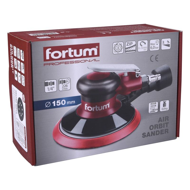 FORTUM BRUSKA EXCENTRICKÁ, 150MM, PNEU, 4795038 - PNEU EXCENTRICKÁ BRUSKA - PNEU NÁŘADÍ