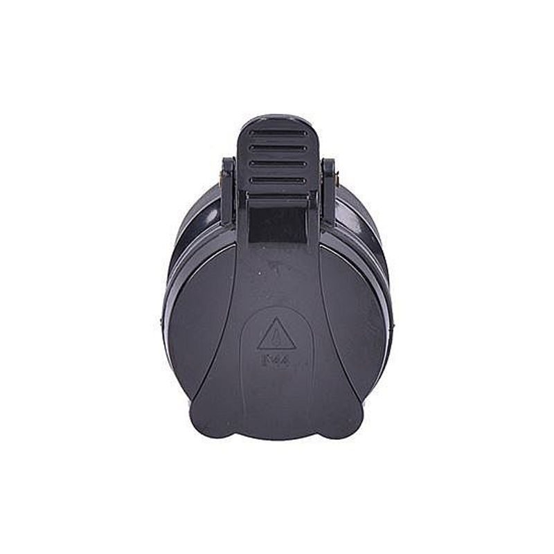 ZÁSUVKA GUMOVÁ, DO VLHKA, PŘÍMÁ, IP44, ČERNÁ - ZÁSUVKY 230V - DŮM A DOMÁCNOST, ELEKTRO..