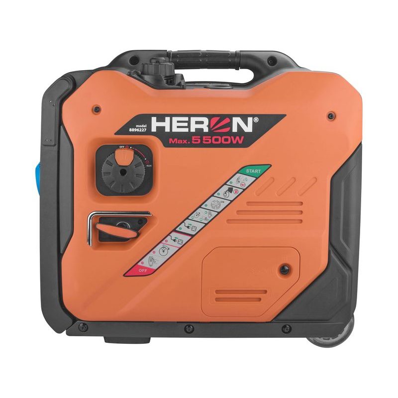 HERON ELEKTROCENTRÁLA DIGITÁLNÍ INVERTOROVÁ, 5,5KW, ELEKTRICKÝ START, DÁLKOVÉ OVLÁDÁNÍ, ATS-READY, PODVOZEK, 8896227 - DIGITÁLNÍ ELEKTROCENTRÁLY - ELEKTROCENTRÁLY