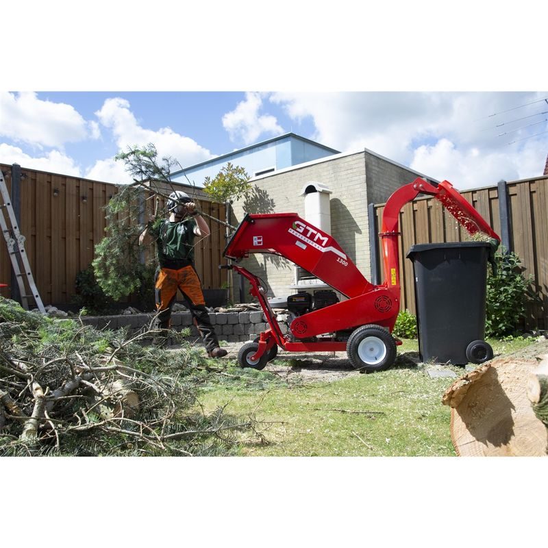GTM GTS 1300 WDG BENZINOVÝ DRTIČ DŘEVA S POJEZDEM - DRTIČ S BENZÍNOVÝM MOTOREM - ZAHRADA
