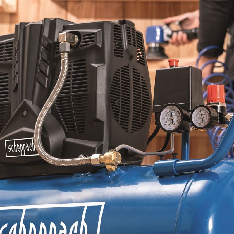SCHEPPACH HC 51 SI TICHÝ BEZOLEJOVÝ DVOUVÁLCOVÝ KOMPRESOR 50 L - BEZOLEJOVÉ KOMPRESORY - PNEU NÁŘADÍ