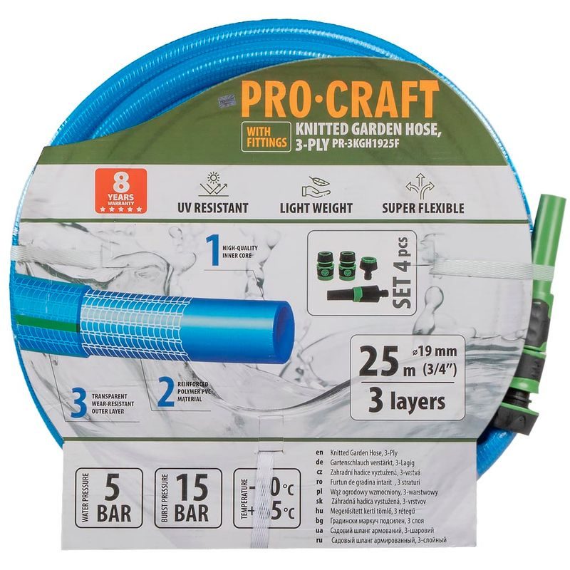 ZAHRADNÍ HADICÍ PROCRAFT PR-3KGH1925F | PR-3KGH1925F PROCRAFT - HADICE 3/4" - ZAHRADA