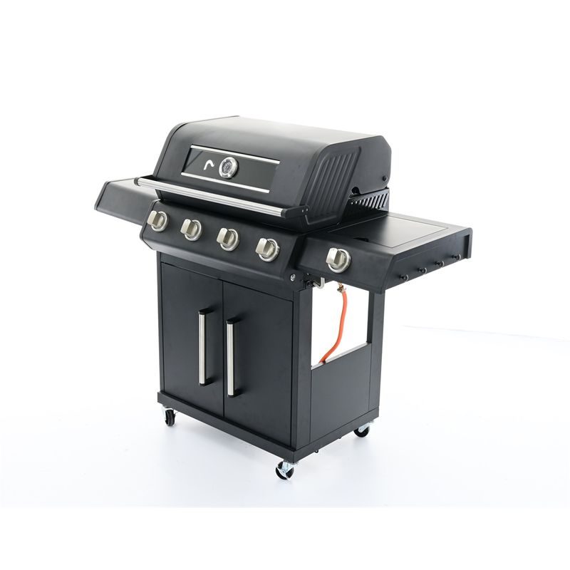 RIWALL PRO RGG 41 EXL LUXUSNÍ PLYNOVÝ GRIL 17 KW SE ČTYŘMI HOŘÁKY A BOČNÍM VAŘIČEM - PLYNOVÉ GRILY - ZAHRADA