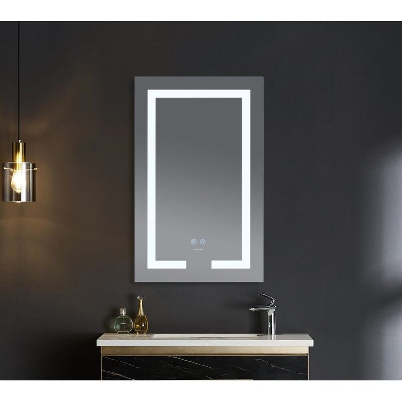 KOUPELNOVÉ ZRCADLO S LED OSVĚTLENÍM, PROTIZAMLŽOVACÍ FUNKCÍ A REGULACÍ JASU, MR07-50×80 HARD | MR07-50×80 HARD PROCRAFT - ZRCADLA - SANITA