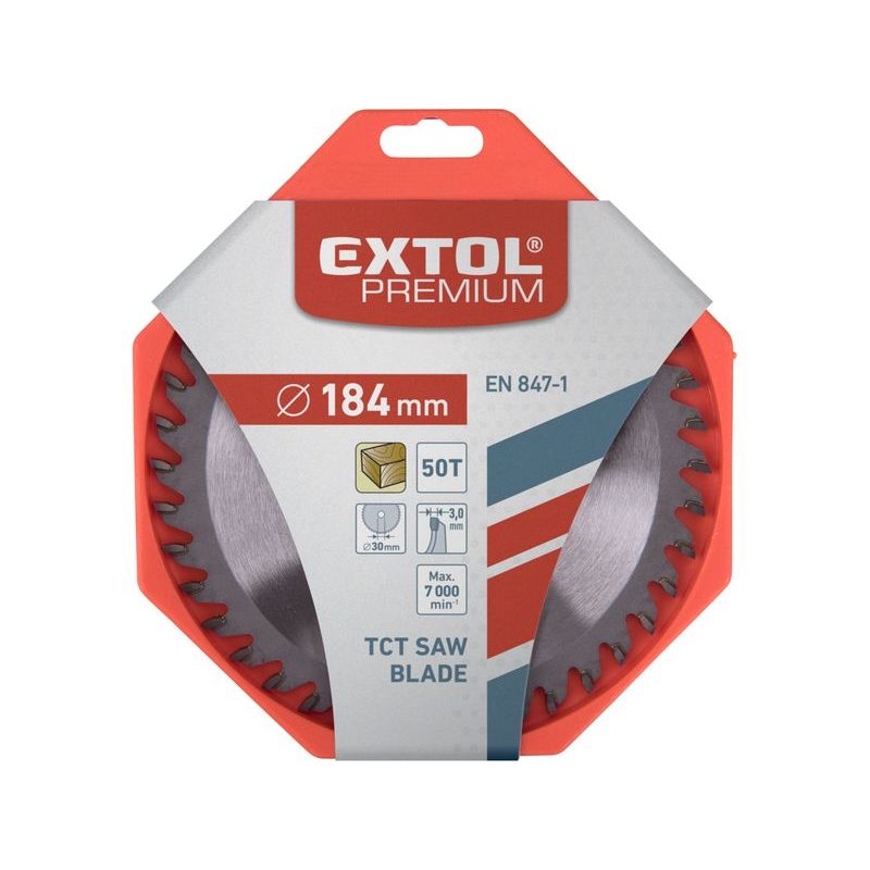 EXTOL PREMIUM KOTOUČ PILOVÝ S SK PLÁTKY, O 184X3,0X30MM, 50T, 8803222 - PRŮMĚR 170, 180 A 185 - PŘÍSLUŠENSTVÍ
