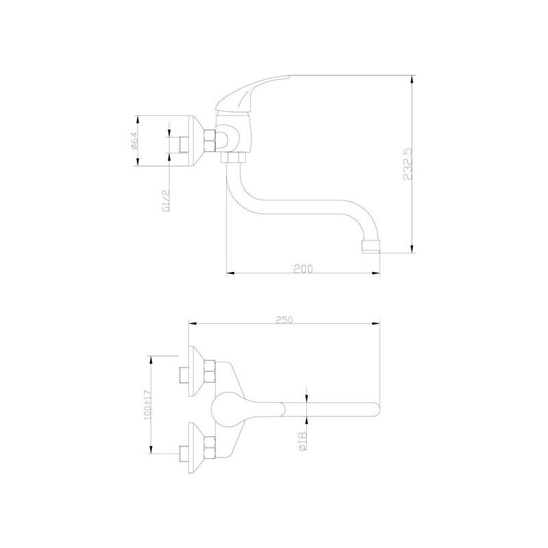 BALLETTO BATERIE UMYVADLOVÁ/DŘEZOVÁ, 100MM, 81014 - DŘEZOVÉ BATERIE - SANITA