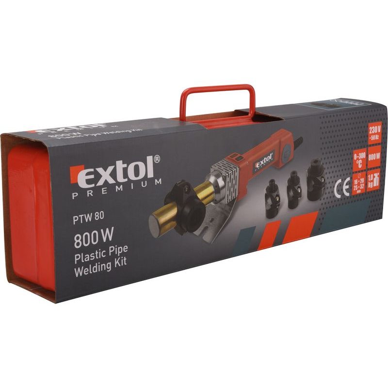 EXTOL PREMIUM PTW 80 SVÁŘEČKA POLYFÚZNÍ, 800W, 8897210 - SVÁŘEČKY NA PLASTOVÉ TRUBKY (POLYFÚZNÍ SVÁŘEČKY) - ELEKTRICKÉ NÁŘADÍ