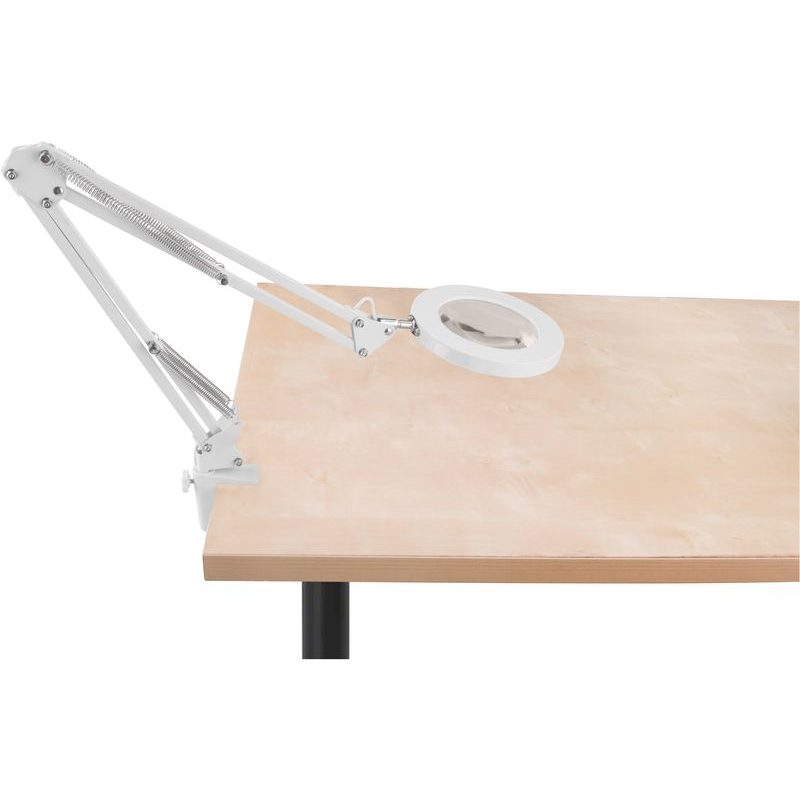 EXTOL LIGHT LAMPA STOLNÍ S LUPOU, USB NAPÁJENÍ, BÍLÁ, 2400LM, 3 BARVY SVĚTLA, 5X ZVĚTŠENÍ, 43161 - LED SVĚTLA - SVÍTIDLA