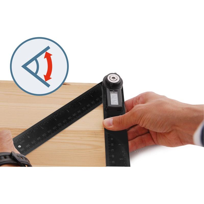 EXTOL PREMIUM ÚHLOMĚR DIGITÁLNÍ S PRAVÍTKEM, 200MM, 8823510 - ÚHLOMĚRY - MĚŘÍCÍ TECHNIKA