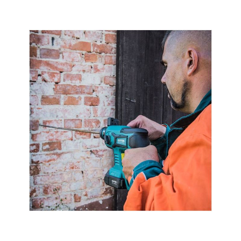 EXTOL INDUSTRIAL KLADIVO VRTACÍ AKU SHARE20V, 1,7J, SDS PLUS, BRUSHLESS, 20V LI-ION, 2AH, 8791818 - AKU VRTACÍ, SEKACÍ A KOMBINOVANÁ KLADIVA - AKU NÁŘADÍ