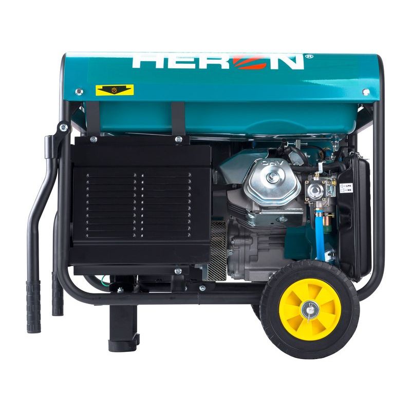 HERON LPGG 50 ELEKTROCENTRÁLA BENZÍNOVÁ A PLYNOVÁ (LPG/NG) 13HP/5,5KW, ELEKTRICKÝ START, PODVOZEK, 8896318 - PLYNOVÉ ELEKTROCENTRÁLY - ELEKTROCENTRÁLY