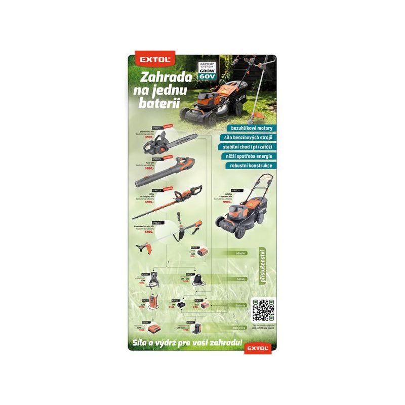 EXTOL INDUSTRIAL KŘOVINOŘEZ/SEKAČKA AKU 60V, 42CM, BRUSHLESS, BEZ BATERIE A NABÍJEČKY, 8795701 - AKU KŘOVINOŘEZY - ZAHRADA