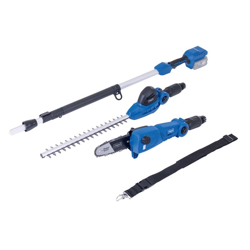 SCHEPPACH C-PHTS410-X-SET S 20 V IXES AKU MULTIFUNKČNÍ STROJ 2V1 + 2AH BATERIE + NABÍJEČKA 2,4 A - AKUMULÁTOROVÝ PLOTOSTŘIH - ZAHRADA