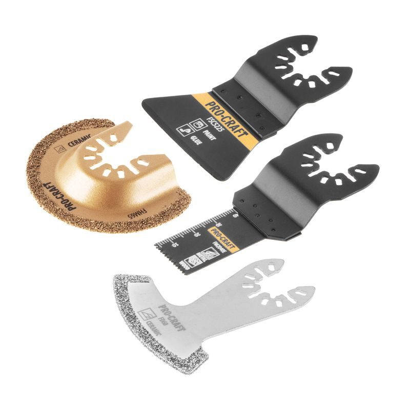 SADA NÁSTAVCŮ PRO MULTIFUNKČNÍ OSCILAČNÍ BRUSKU PROCRAFT MB4 | MB4 PROCRAFT - PRO RENOVÁTORY, MULTIBRUSKY - PŘÍSLUŠENSTVÍ