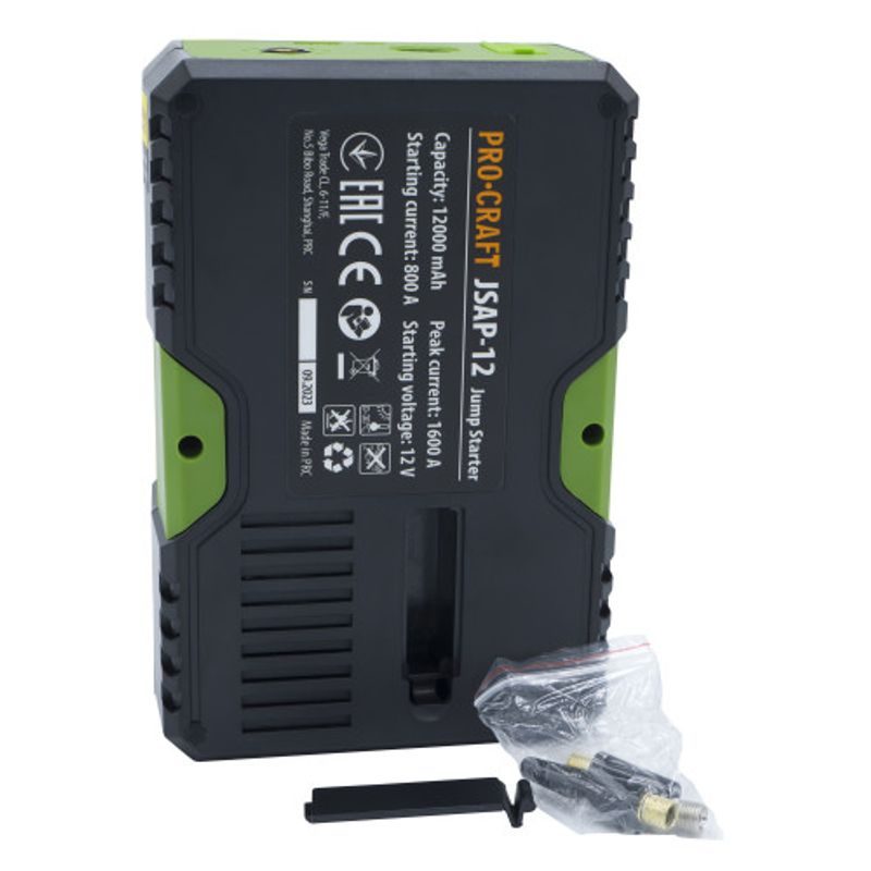 STARTOVACÍ ZDROJ S FUNKCÍ KOMPRESORU PROCRAFT JSAP-12NE | JSAP-12NE PROCRAFT - AUTO-POTŘEBY - DÍLNA A GARÁŽ