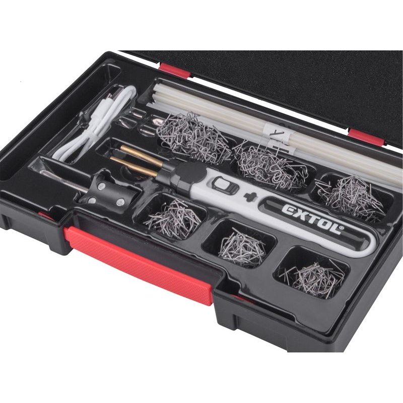 EXTOL PREMIUM SVÁŘEČKA SPONKOVACÍ NA PLASTY AKU, USB NABÍJENÍ, 8891505 - AKU SPECIALITY - AKU NÁŘADÍ