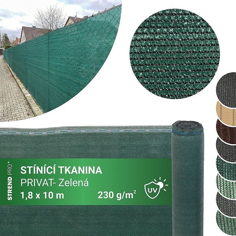 STÍNÍCÍ TKANINA EXTRA 1,8X10M, 230G/M2, UV, STÍNĚNÍ 95% - ZAHRADNÍ TEXTILIE, TKANINY - ZAHRADA