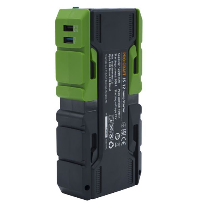 STARTOVACÍ ZDROJ S FUNKCÍ POWERBANKY PROCRAFT JS-12NE | JS-12NE PROCRAFT - AUTO-POTŘEBY - DÍLNA A GARÁŽ