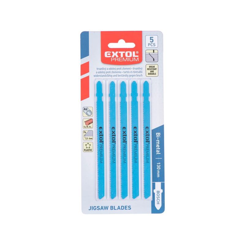 EXTOL PREMIUM PLÁTKY DO PŘÍMOČARÉ PILY 5KS, 106X1,8MM, BI-METAL, 8805205 - PILOVÉ LISTY PLÁTKY DO PŘÍMOČARKY - PŘÍSLUŠENSTVÍ