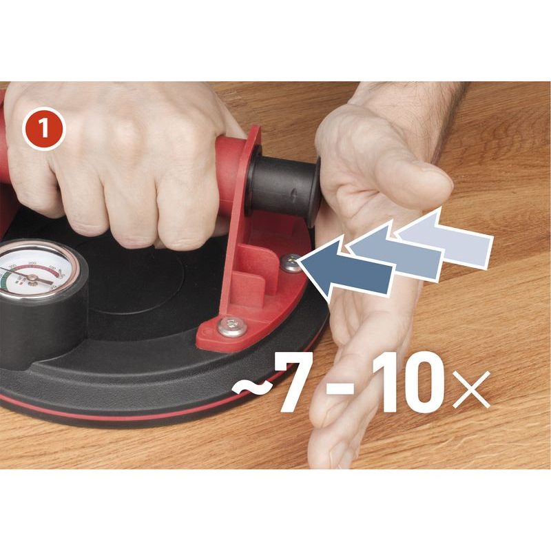 EXTOL PREMIUM PŘÍSAVKA S MANUÁLNÍ PUMPOU A MANOMETREM, O 200MM/130KG, 8863110 - PŘÍSAVKY NA SKLO - DÍLNA A GARÁŽ