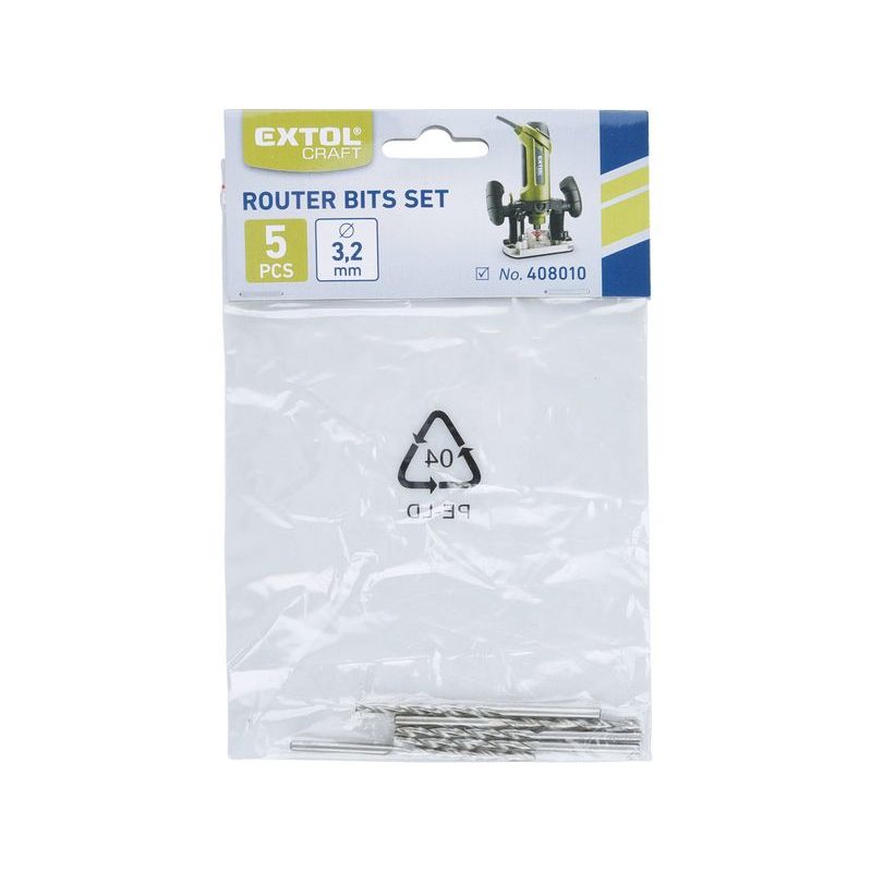 EXTOL CRAFT FRÉZY STOPKOVÉ 5KS, ⌀ 3,25MM, 5KS, HSS6542, 44093 - SADY STOPKOVÝCH FRÉZ - PŘÍSLUŠENSTVÍ