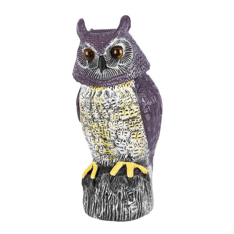 PLAŠIČ PTÁKŮ SOVA 43CM /SVÍTÍCÍ OČI, OTÁČEJÍCÍ SE HLAVA/ - HUBIČE HMYZU - DŮM A DOMÁCNOST, ELEKTRO..