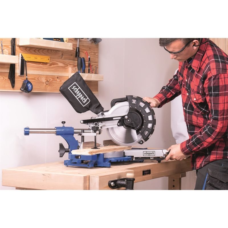 SCHEPPACH HM 254 POKOSOVÁ PILA S POTAHEM A LASEREM + 2. KOTOUČ - POKOSOVÉ PILY DO 260MM - ELEKTRICKÉ NÁŘADÍ