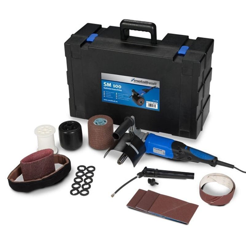 SATINOVACÍ BRUSKA SM 100 - KARTÁČOVÉ, VÁLCOVÉ SATINAČNÍ BRUSKY - ELEKTRICKÉ NÁŘADÍ