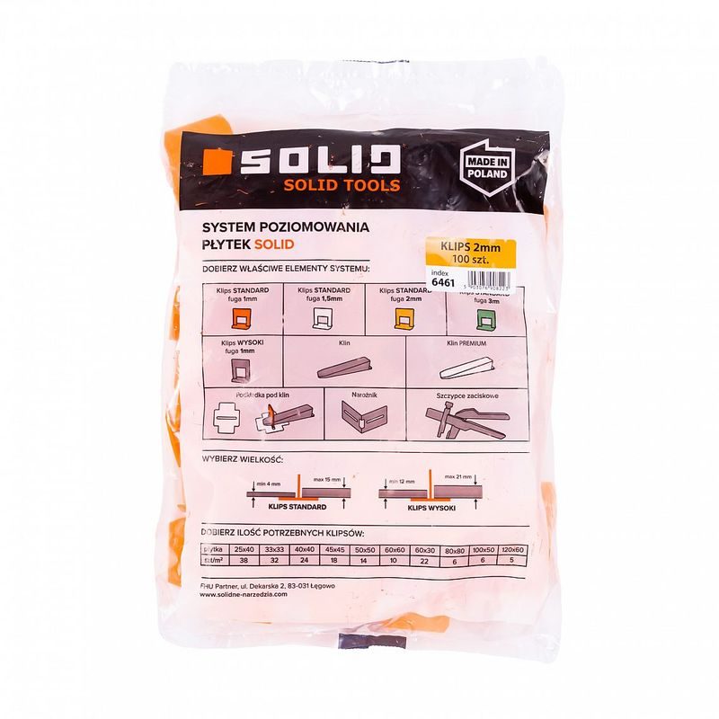 SPONY SOLID LEVELING 2MM, 100KS - OBKLÁDÁNÍ - DŮM A DOMÁCNOST, ELEKTRO..