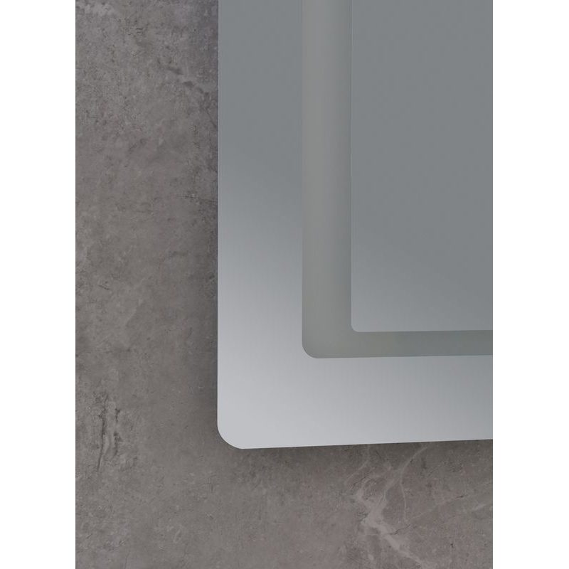 KOUPELNOVÉ ZRCADLO S LED OSVĚTLENÍM, PROTIZAMLŽOVACÍ FUNKCÍ A REGULACÍ JASU, MR13-80×60-REVERSE STYL | MR13-80×60-REVERSE STYLE PROCRAFT - ZRCADLA - SANITA