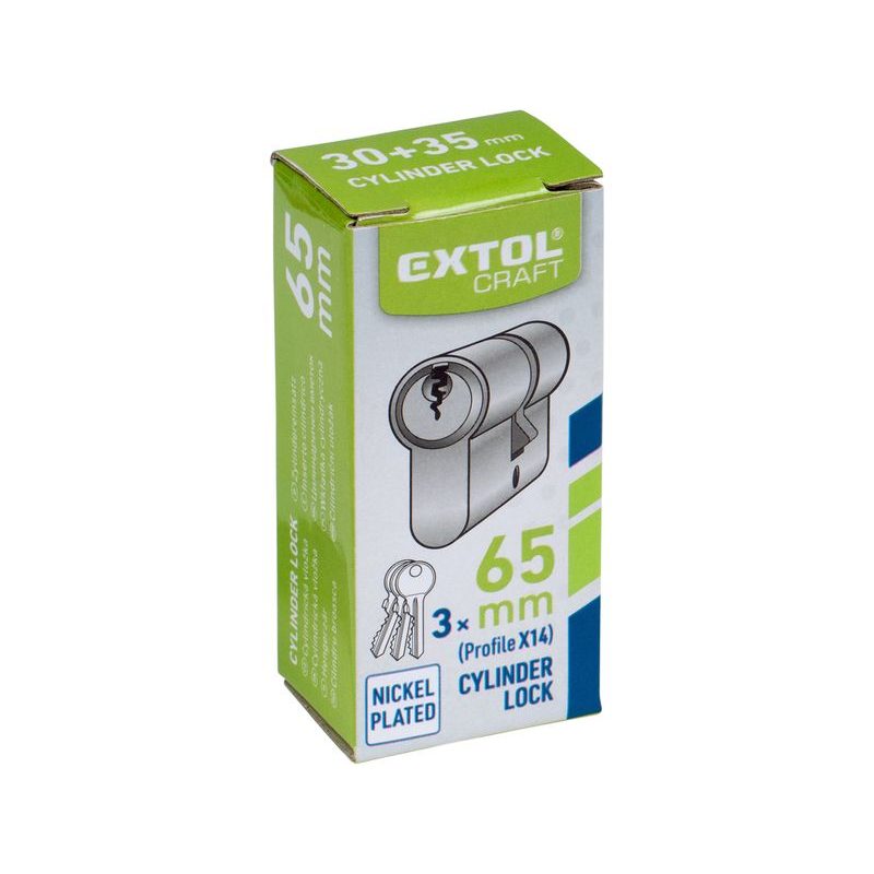 EXTOL CRAFT VLOŽKA CYLINDRICKÁ, 65MM (30+35MM), 9401 - CYLINDRICKÉ VLOŽKY - DÍLNA A GARÁŽ