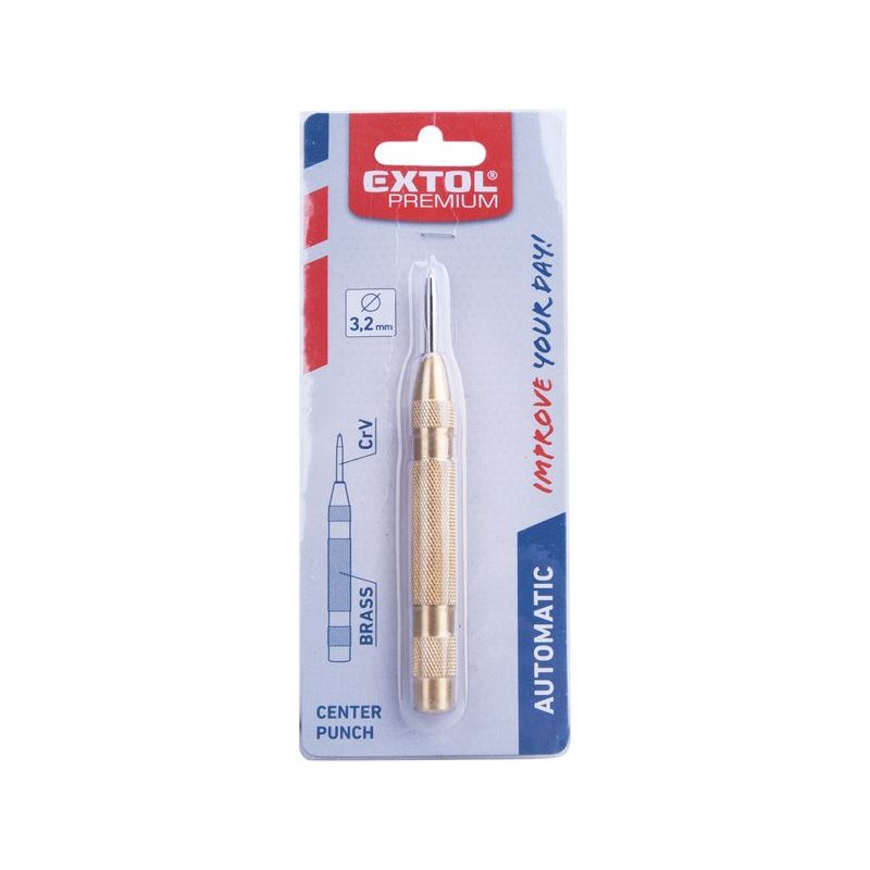 EXTOL PREMIUM DŮLČÍK AUTOMATICKÝ, PRŮMĚR HROTU 3,2MM, 8801811 - DŮLČÍKY, PRŮBOJNÍKY - RUČNÍ NÁŘADÍ