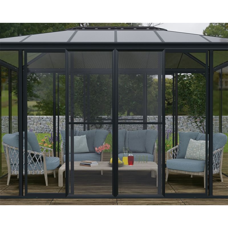 PALRAM - CANOPIA DVEŘE S MOSKYTIÉROU PRO TORINO / SAN REMO (ANTRACIT) - SKLENÍKY, PAŘENIŠTĚ, ZÁHONY - ZAHRADA