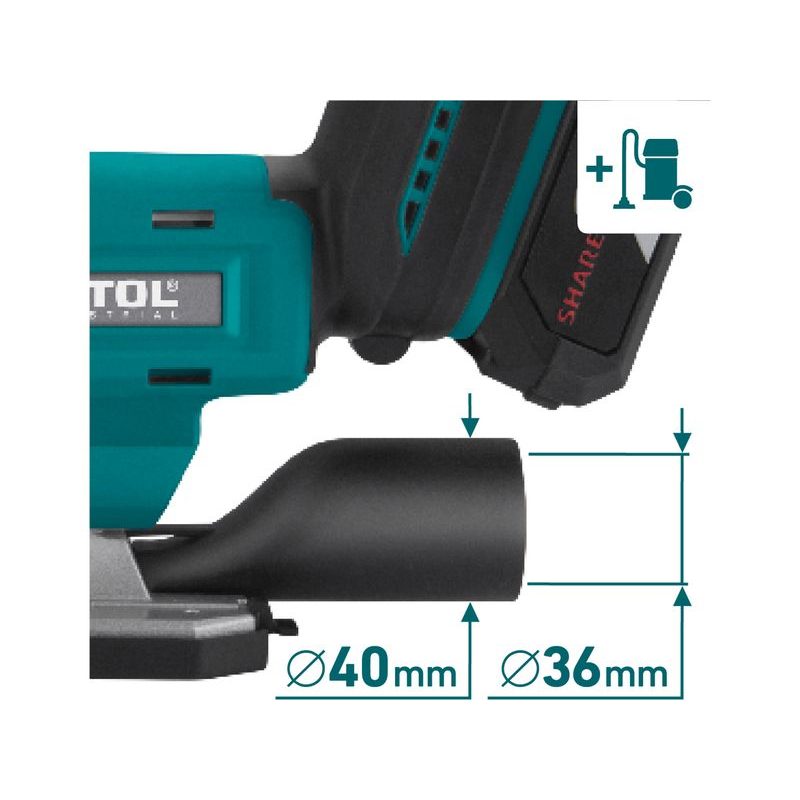 EXTOL INDUSTRIAL PILA PŘÍMOČARÁ AKU SHARE20V, BRUSHLESS, 2AH, 8791824 - AKU PŘÍMOČARÉ PILY - AKU NÁŘADÍ