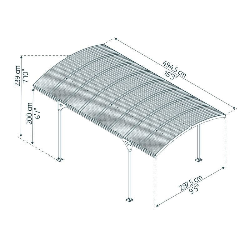 PALRAM - CANOPIA ATLAS 5000 HLINÍKOVÝ PŘÍSTŘEŠEK PRO AUTO - PŘÍSTŘEŠKY VCHODOVÉ, PRO AUTA - DŮM A DOMÁCNOST, ELEKTRO..