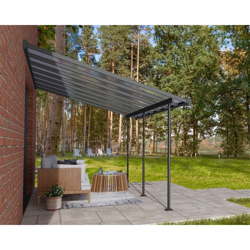 PALRAM - CANOPIA SIERRA 4200 ANTRACIT 3 X 4,25 HLINÍKOVÁ (MONTOVANÁ) PERGOLA - PERGOLY - DŮM A DOMÁCNOST, ELEKTRO..