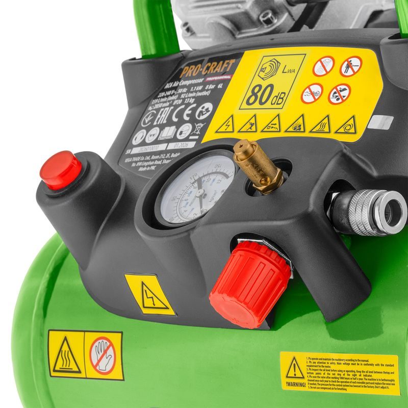 BEZOLEJOVÝ KOMPRESOR PROCRAFT AC6 | AC6 PROCRAFT - BEZOLEJOVÉ KOMPRESORY - PNEU NÁŘADÍ