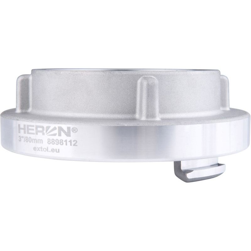 HERON-PRISLUSENSTVI SPOJKA B75 PEVNÁ, TLAKOVÉ/SACÍ TĚSNĚNÍ, VNITŘNÍ ZÁVIT G 3", HLINÍK, 8898112 - PRO ČERPADLA - ZAHRADA