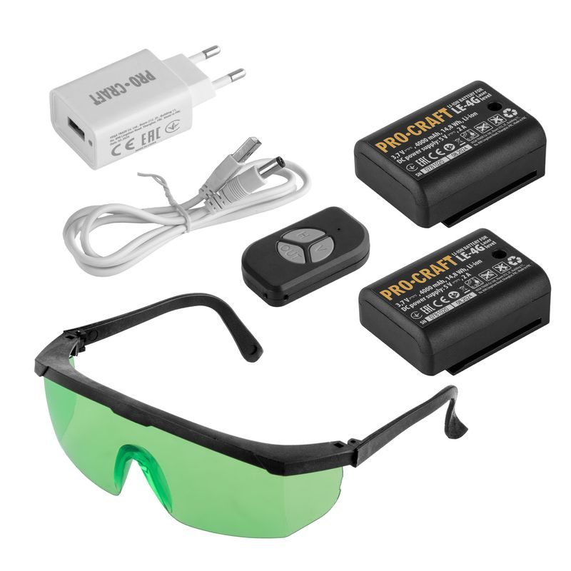 LASER ZELENÝ LINIOVÝ, KŘÍŽOVÝ SAMONIVELAČNÍ PROCRAFT LE-4G | LE-4G PROCRAFT - LINIOVÉ LASERY - MĚŘÍCÍ TECHNIKA